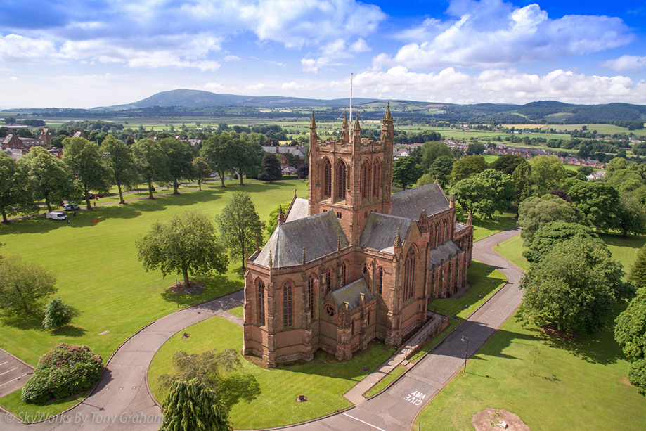 Aerial image of Crichton Memorial Church by Tony Graham